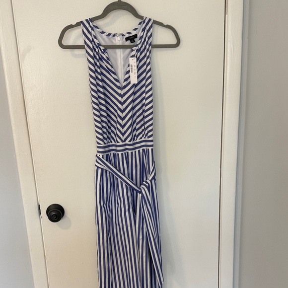 J.Crew V-neck jumpsuit in striped cotton poplin - Picture 6 of 8